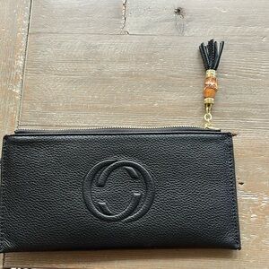 Soft, black leather wallet